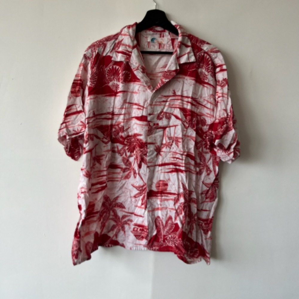 Vintage Islander‎ Shirt Mens XL Hawaiian Rayon Button Up Shirt Beach Aloha